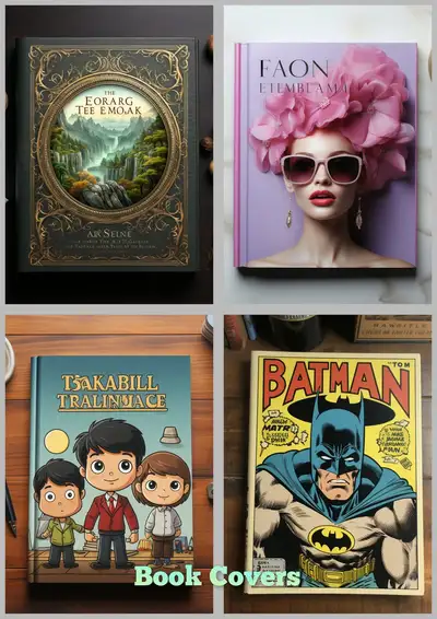 Book Cover on Desk Prompt