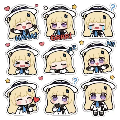 Phoebe Chibi Sticker Pack Prompt