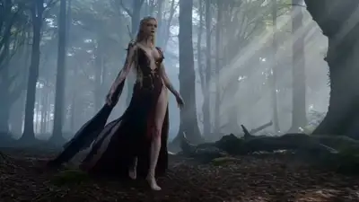 Reine elfe de dark fantasy contre chevalier, Seedance 2.0