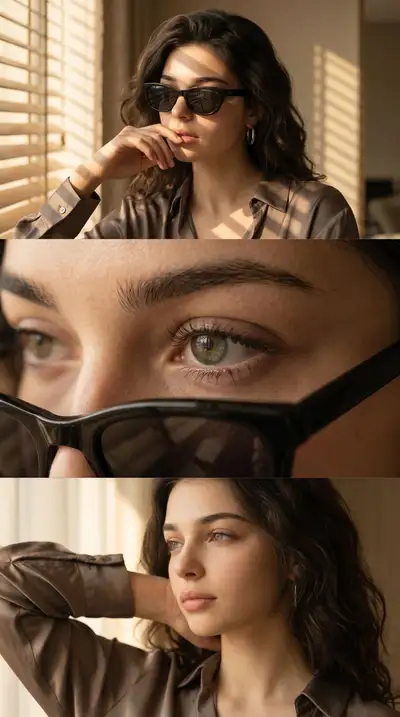 Cinematic Fashion Editorial Triptych Portrait (Identity Preserving)