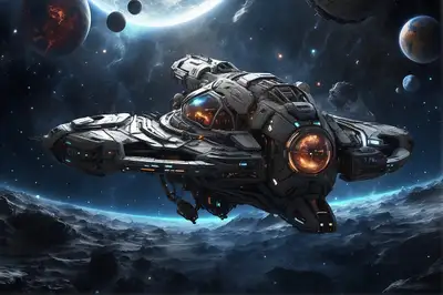 Sci-Fi Spaceship Concept Art Prompt