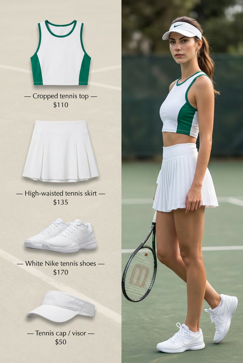 Cinematic Tennis Fashion Editorial Split-Layout Image Generator