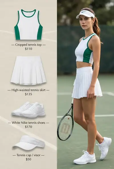Kinematografischer Tennis-Fashion-Editorial-Split-Layout-Bildgenerator