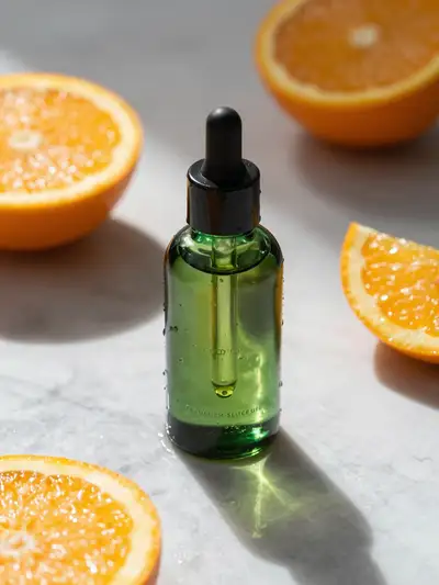 Luxury Skincare Serum Bottle Product Photography