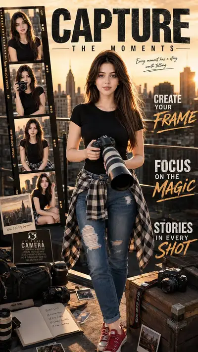 Cinematic Rooftop Photographer Poster Portrait