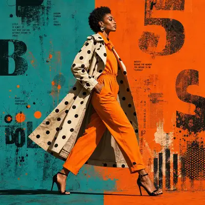Mixed-Media Fashion Editorial Portrait