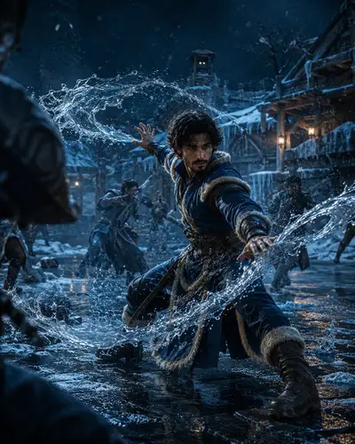 Avatar-style waterbending combat scene from an identity reference (GPT Image 2)