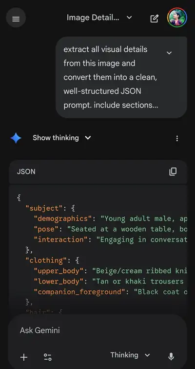 Reverse engineer any image into a reusable JSON prompt