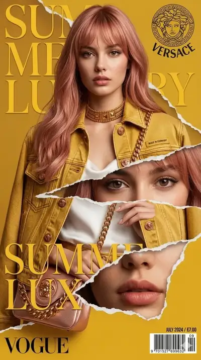 Luxe Reborn Fashion Editorial Poster