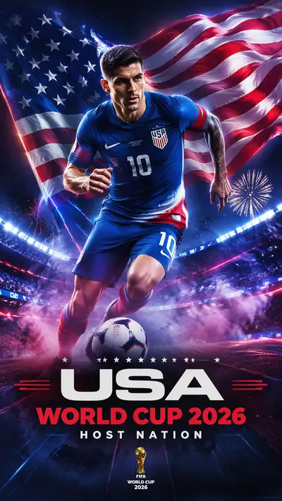 USA national team World Cup 2026 sports poster