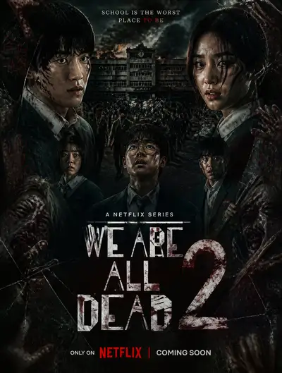 Dark atmospheric poster for a zombie series sequel