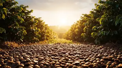 Nescafe ad concept with coffee beans forming a jar