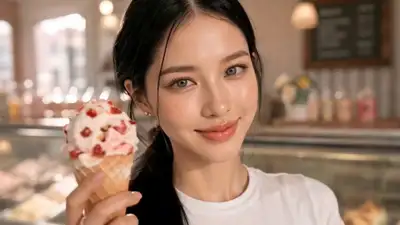 Prompt vidéo publicitaire pour glace de luxe