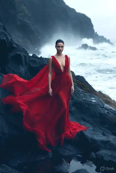 Stormy Cliff Editorial Portrait