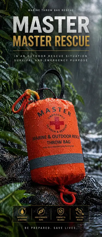 Marine Rescue Throw Bag Advertising Poster