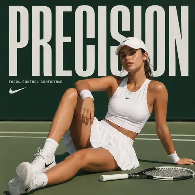 High-Fashion Tennis Editorial Campaign