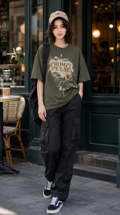 Cinematic Street-Fashion Portrait at a Café