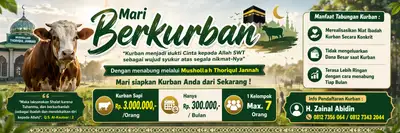 Indonesian mosque cattle sacrifice savings poster