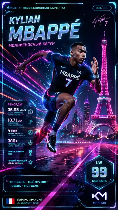 Mbappe lightning runner cyberpunk card