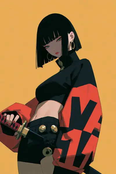 Swordswoman Selfie Then Monster Slaying: Video Prompt