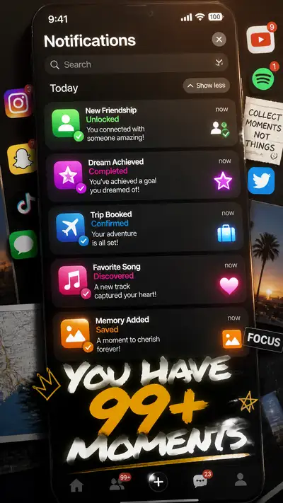 99+ Moments notifications panel youth-culture poster