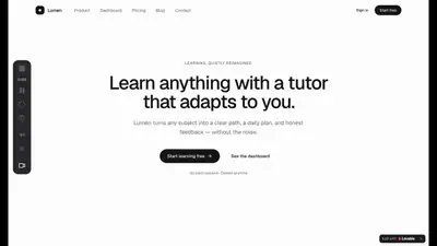 Ultra Minimalist AI Learning Platform Website