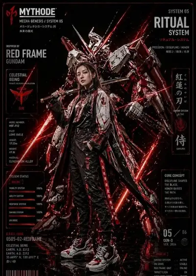 Póster de Moda Mecha Techwear