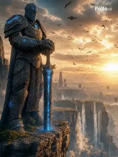 Ancient stone guardian awakens, cinematic video (Seedance 2.0)