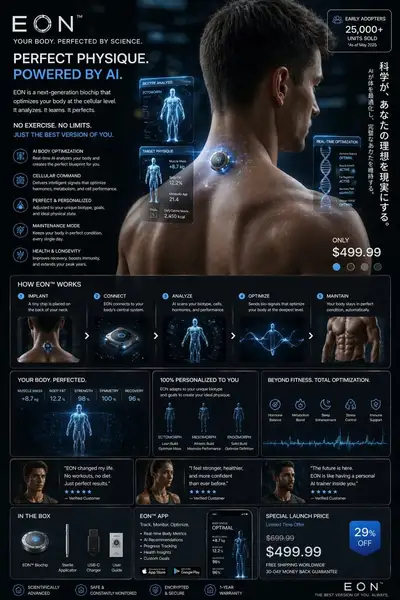 Futuristic product advertisement template with pricing