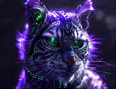 Cyborg Cat Portrait Prompt