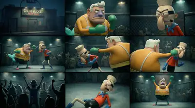 Cinematic MMA Fight Scene Prompt