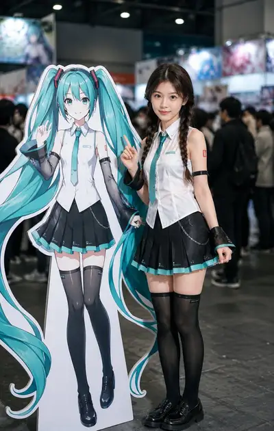 Realistic Anime Convention Cosplay Photo
