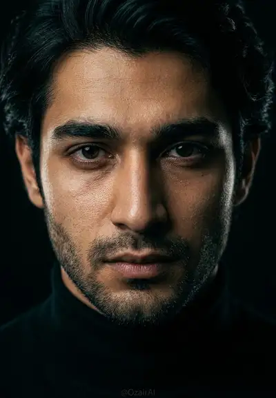 Dark Cinematic Portrait with Rembrandt Lighting
