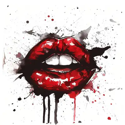 Splatter Fashion Ink Art Prompt