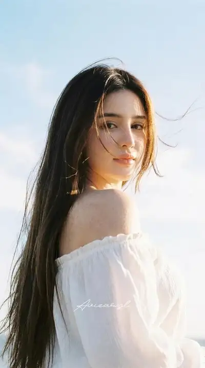 Windblown Hair Sun Drenched Film Portrait