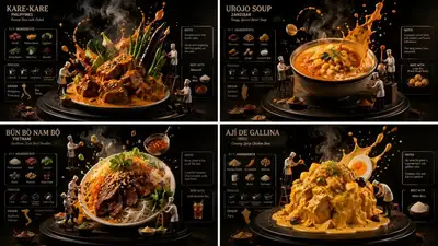 2x2 Grid of Underrated International Dishes