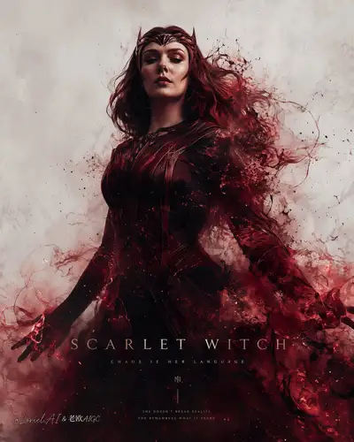 Scarlet Witch Museum-Grade Chaos Energy Character Poster