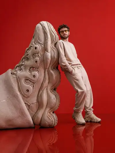 Ultra-Realistic Fashion Editorial with Oversized Sneaker