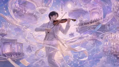 漂浮云朵超现实梦境插画模板