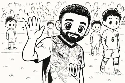 Photo-to-doodle conversion into cute chibi marker sketch style