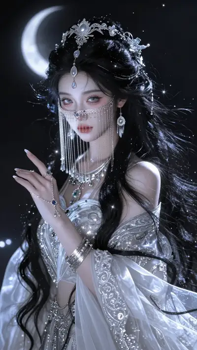 月之天界女皇奇幻肖像