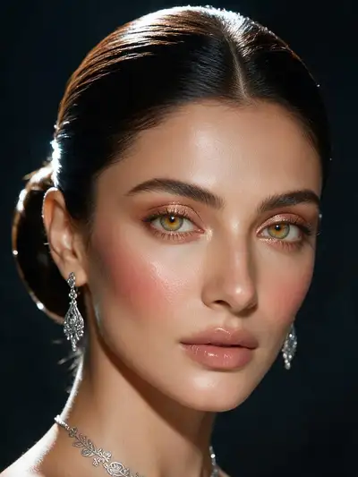 Pakistani Beauty Close-Up Portrait with Silver Jewelry