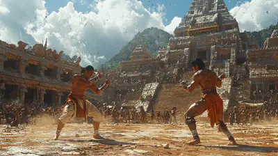 Mayan Temple Battle Scene