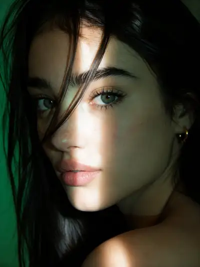 Cinematic Beauty Portrait with Dramatic Lighting
