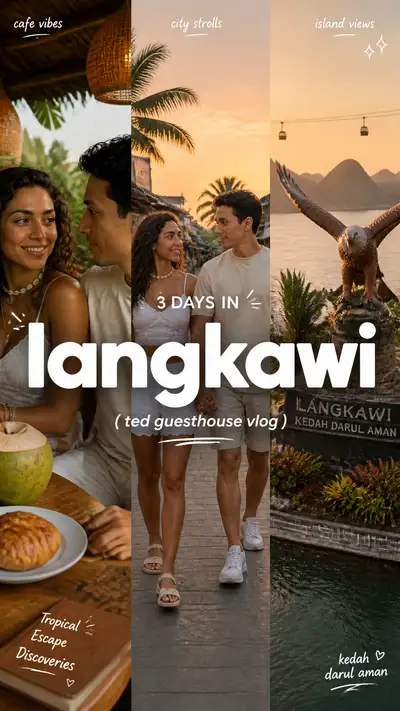 Langkawi Travel Vlog Triptych Thumbnail Template