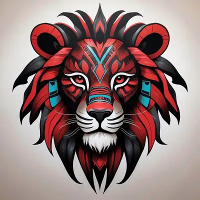 Neo-Tribal Face Paint Prompt Template