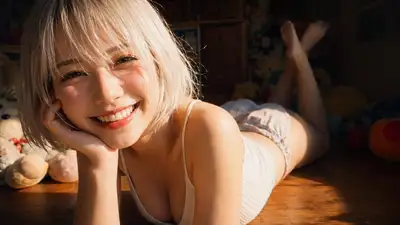 Cozy Floor Level Smiling Portrait with Toys