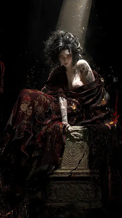 High Baroque tenebrism portrait in Caravaggio style