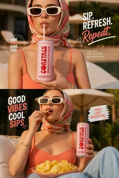 Luxury Summer Beverage Campaign Photo