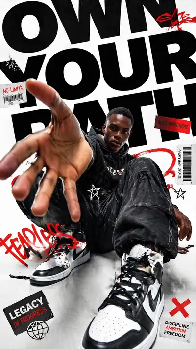 Own Your Path Streetwear Editorial Poster